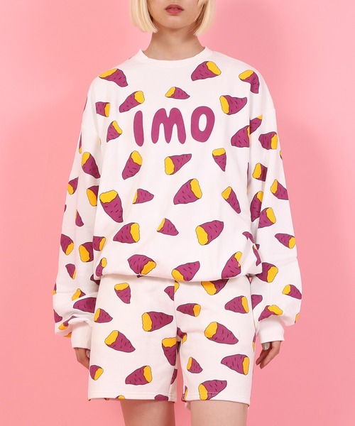 PUNYUS（プニュズ）の「フード総柄スウェットショーパン(IMO)（スウェットパンツ・レディース・パープル・1/2/3/4）」の10枚目の写真