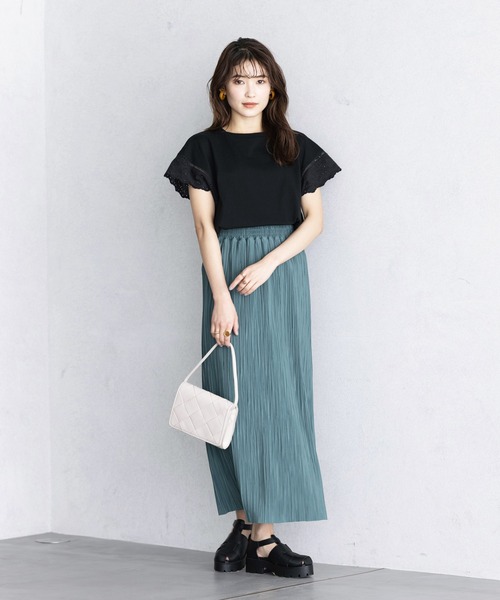 GeeRA(ジーラ)の「綿100%袖レースプルオーバー(Tシャツ/カットソー・レディース・ブラック/オフホワイト・LARGE/MEDIUM/X-LARGE)」の18枚目の写真