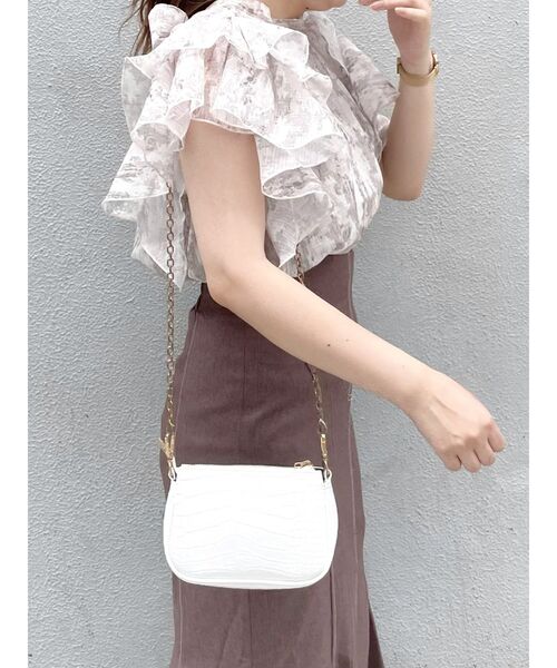 dazzlin（ダズリン）の「フリルアソートリボンブラウス（シャツ/ブラウス・レディース・オフホワイト/パープル/ベージュ・FREE）」の13枚目の写真