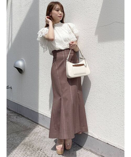 dazzlin（ダズリン）の「フリルアソートリボンブラウス（シャツ/ブラウス・レディース・オフホワイト/パープル/ベージュ・FREE）」の22枚目の写真