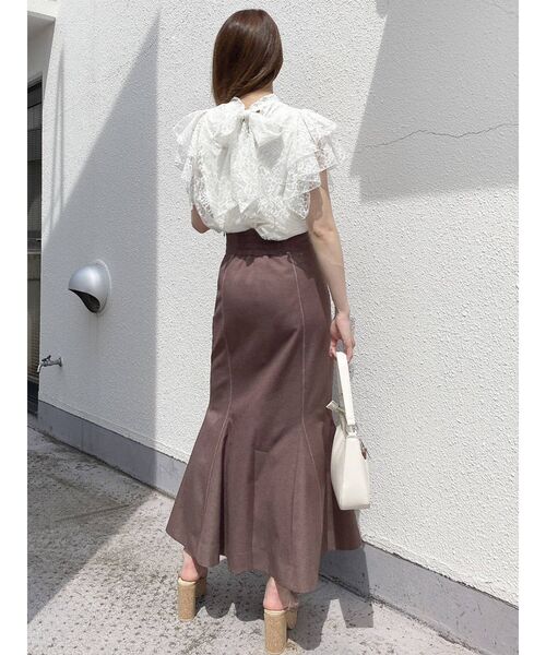 dazzlin（ダズリン）の「フリルアソートリボンブラウス（シャツ/ブラウス・レディース・オフホワイト/パープル/ベージュ・FREE）」の21枚目の写真