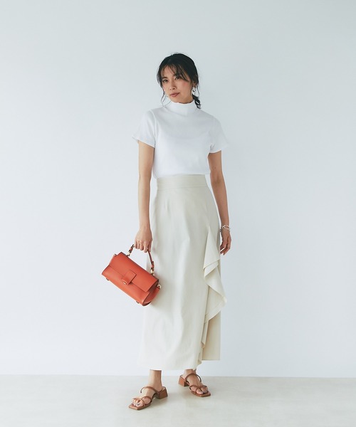 RIVE DROITE（リヴドロワ）の「ライトクロスフレアマキシスカート（スカート・レディース・ブラック/ベージュ・36/38）」の12枚目の写真