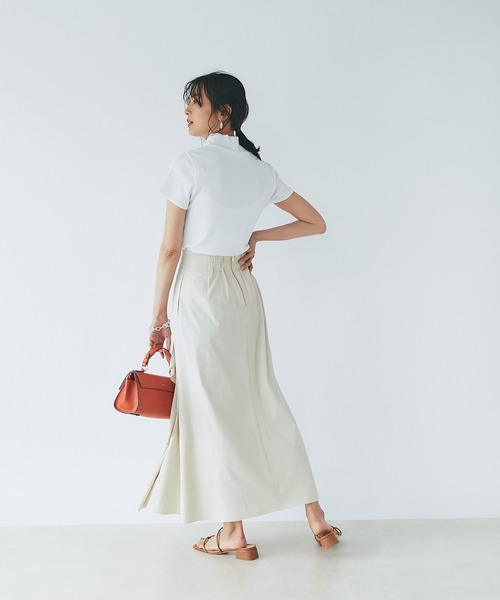 RIVE DROITE（リヴドロワ）の「ライトクロスフレアマキシスカート（スカート・レディース・ブラック/ベージュ・36/38）」の15枚目の写真