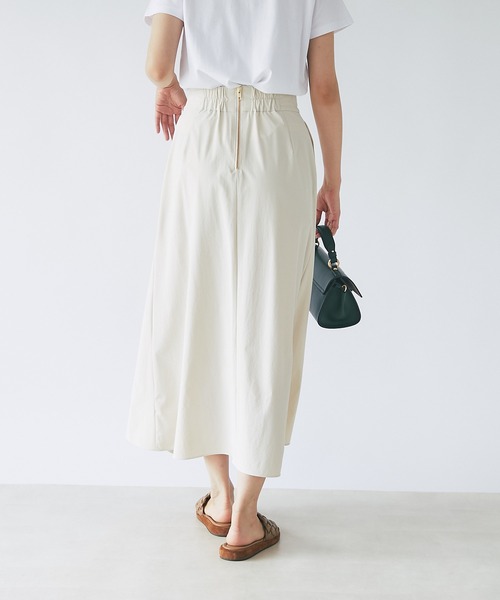 RIVE DROITE（リヴドロワ）の「ライトクロスフレアマキシスカート（スカート・レディース・ブラック/ベージュ・36/38）」の8枚目の写真