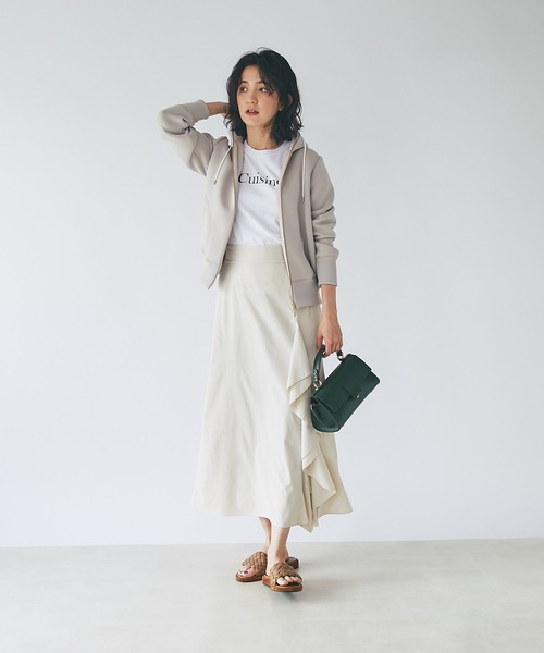 RIVE DROITE（リヴドロワ）の「ライトクロスフレアマキシスカート（スカート・レディース・ブラック/ベージュ・36/38）」の18枚目の写真