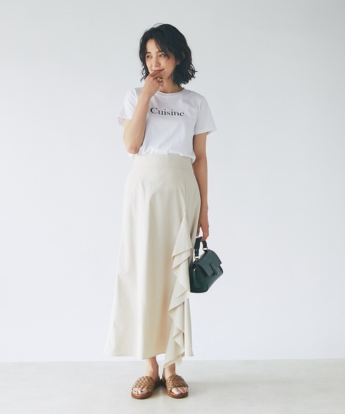 RIVE DROITE（リヴドロワ）の「ライトクロスフレアマキシスカート（スカート・レディース・ブラック/ベージュ・36/38）」の17枚目の写真