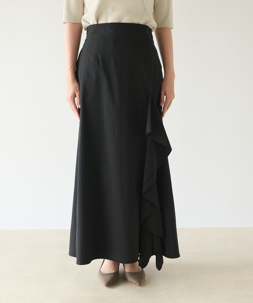 RIVE DROITE（リヴドロワ）の「ライトクロスフレアマキシスカート（スカート・レディース・ブラック/ベージュ・36/38）」の19枚目の写真