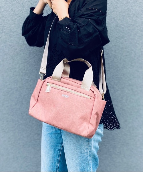 anello(アネロ)の「anello GRANDE/ アネロ グランデ 2WAY ボストンバッグGL 多収納 10ポケット ミニ ボストンバッグ / GT-T0472(ボストンバッグ・レディース・ライトグレー/ブラック/ベージュ/ネイビー/ピンク・ONESIZE)」の13枚目の写真