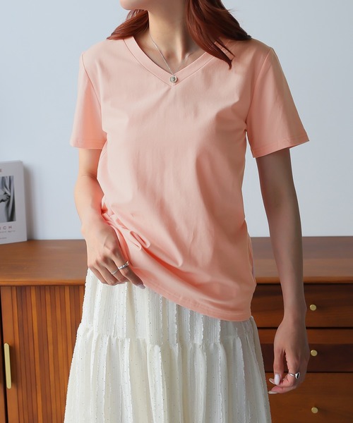 Ulysses（ユリシス）の「オーバーサイズポロトップス（Tシャツ/カットソー・レディース・ホワイト/ピンク/ブルー/ベージュ/グレー/ブラック・F）」の17枚目の写真