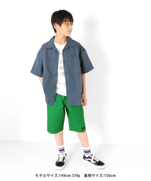 GLAZOS(グラソス)の「ツイル・ワイドカラーハーフパンツ(その他パンツ・キッズ・グリーン/ブラック/オレンジ/ロイヤルブルー/ベージュ・140cm/150cm/130cm/170cm/160cm)」の13枚目の写真