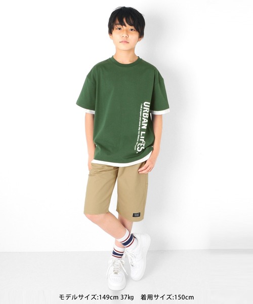 GLAZOS(グラソス)の「ツイル・ワイドカラーハーフパンツ(その他パンツ・キッズ・グリーン/ブラック/オレンジ/ロイヤルブルー/ベージュ・140cm/150cm/130cm/170cm/160cm)」の10枚目の写真