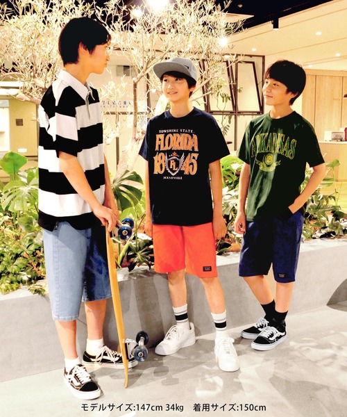 GLAZOS(グラソス)の「ツイル・ワイドカラーハーフパンツ(その他パンツ・キッズ・グリーン/ブラック/オレンジ/ロイヤルブルー/ベージュ・140cm/150cm/130cm/170cm/160cm)」の15枚目の写真