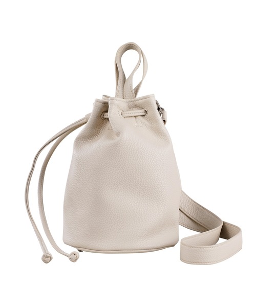 GeeRA（ジーラ）の「巾着ミニ2WAYバッグ（ハンドバッグ・レディース・ブラック/オレンジ/アイボリー/サンドグレー・FREE）」の10枚目の写真