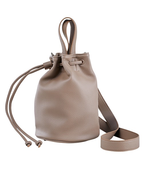 GeeRA（ジーラ）の「巾着ミニ2WAYバッグ（ハンドバッグ・レディース・ブラック/オレンジ/アイボリー/サンドグレー・FREE）」の12枚目の写真