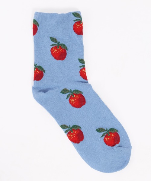 WC（ダブル シー）の「フルーツパターンソックス（ソックス/靴下・レディース・ブルー/ブラック/アイボリー・FREE）」の14枚目の写真