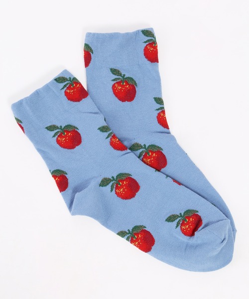 WC（ダブル シー）の「フルーツパターンソックス（ソックス/靴下・レディース・ブルー/ブラック/アイボリー・FREE）」の13枚目の写真