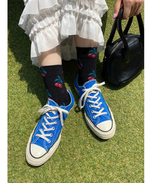 WC（ダブル シー）の「フルーツパターンソックス（ソックス/靴下・レディース・ブルー/ブラック/アイボリー・FREE）」の12枚目の写真