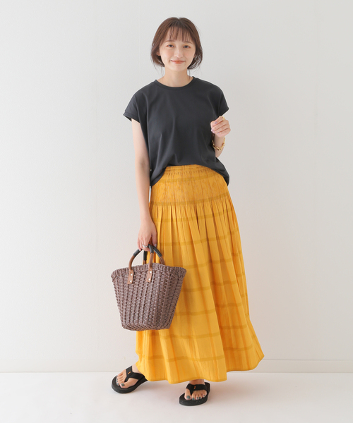 B.C STOCK（ベーセーストック）の「汗染み防止フレンチスリーブT（Tシャツ/カットソー・レディース・ブラック/ベージュ/パープル/ネイビー・FREE）」の18枚目の写真