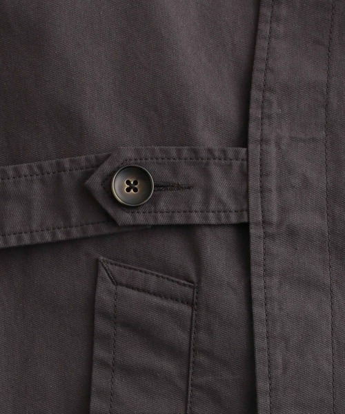 ADAM ET ROPE'（アダムエロペ）の「オーバーサイズ ミドル丈 ホスピタルコート/イージーケア/ユニセックス（ステンカラーコート・メンズ・チャコールグレー/カーキ・M/L）」の7枚目の写真