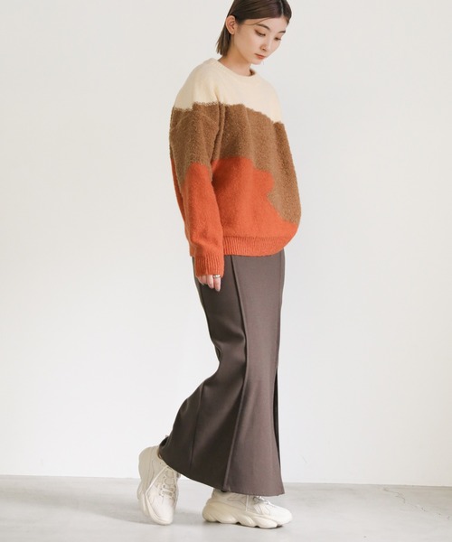 select MOCA（セレクトモカ）の「カラーラインニット（ニット/セーター