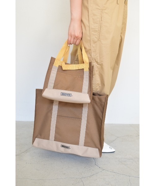 THEATRE PRODUCTS（シアタープロダクツ）の「リサイクルボトルスクエアトートバッグ-S-（ショルダーバッグ・レディース・ブラウン/ベージュ/カーキ・FREE）」の15枚目の写真