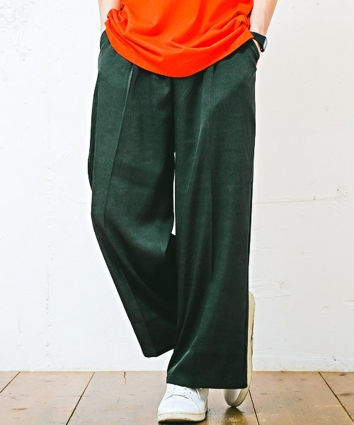 ワイドテーパードパンツ(スラックス)|LUXSTYLE(ラグスタイル) ワイドテーパードパンツ(スラックス)|LUXSTYLE(ラグスタイル)