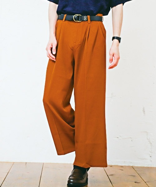 ワイドテーパードパンツ(スラックス)|LUXSTYLE(ラグスタイル) ワイドテーパードパンツ(スラックス)|LUXSTYLE(ラグスタイル)