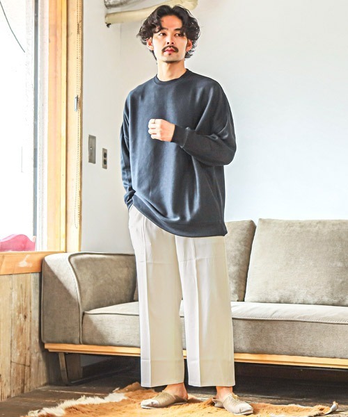 ワイドテーパードパンツ(スラックス)|LUXSTYLE(ラグスタイル) ワイドテーパードパンツ(スラックス)|LUXSTYLE(ラグスタイル)
