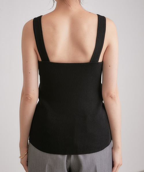 COLLAGE GALLARDAGALANTE(コラージュガリャルダガランテ)の「【OT】ヘルシーさをUPさせる/ニットタンク/手洗い可(タンクトップ・レディース・ブラック/ベージュ/パープル・FREE)」の21枚目の写真