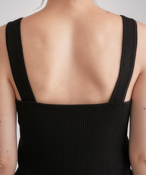 COLLAGE GALLARDAGALANTE(コラージュガリャルダガランテ)の「【OT】ヘルシーさをUPさせる/ニットタンク/手洗い可(タンクトップ・レディース・ブラック/ベージュ/パープル・FREE)」の16枚目の写真