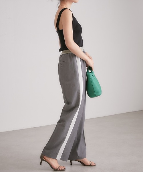 COLLAGE GALLARDAGALANTE(コラージュガリャルダガランテ)の「【OT】ヘルシーさをUPさせる/ニットタンク/手洗い可(タンクトップ・レディース・ブラック/ベージュ/パープル・FREE)」の7枚目の写真