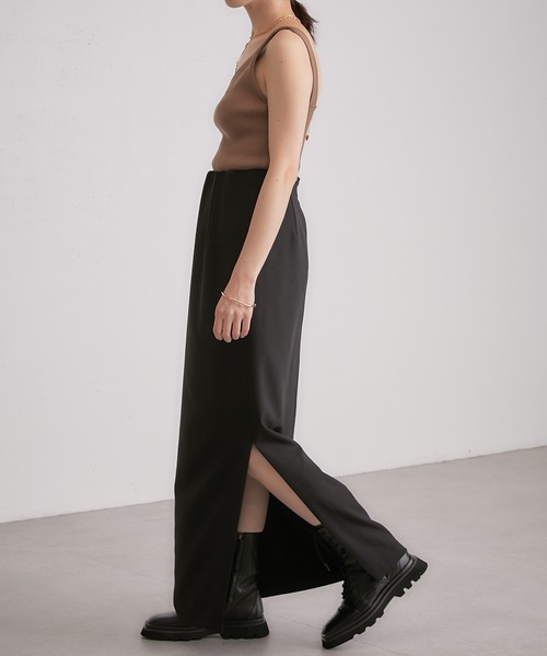 COLLAGE GALLARDAGALANTE(コラージュガリャルダガランテ)の「【OT】ヘルシーさをUPさせる/ニットタンク/手洗い可(タンクトップ・レディース・ブラック/ベージュ/パープル・FREE)」の14枚目の写真