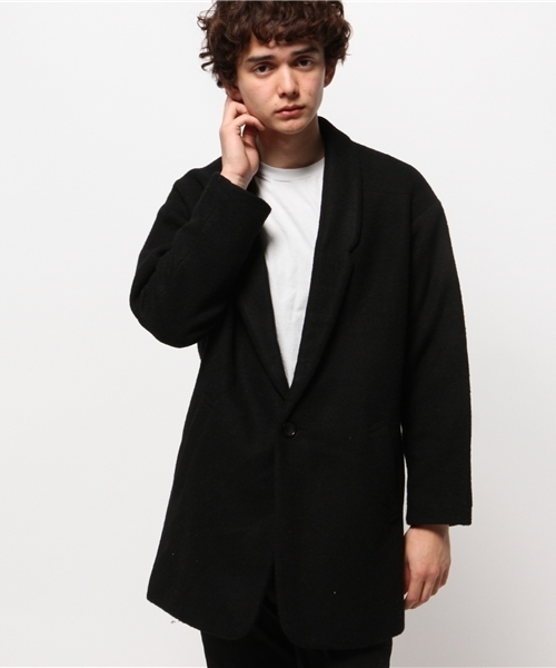 OUTLET(アウトレット)の「【WHO'S WHO gallery】POPスライバーチェスタコクーン(チェスターコート・メンズ・ブラック/アイボリー/グレー・MEDIUM/LARGE)」の1枚目の写真