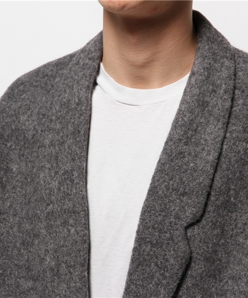 OUTLET(アウトレット)の「【WHO'S WHO gallery】POPスライバーチェスタコクーン(チェスターコート・メンズ・ブラック/アイボリー/グレー・MEDIUM/LARGE)」の8枚目の写真