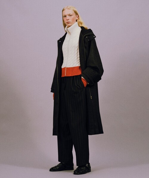 JOSEPH STUDIO（ジョゼフストゥディオ）の「ハスキー　ニットカーディガン（ニット/セーター・レディース・ダークグリーン系/アイボリー系・MEDIUM/SMALL）」の5枚目の写真