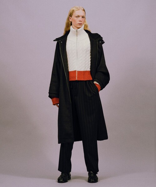 JOSEPH STUDIO（ジョゼフストゥディオ）の「ハスキー　ニットカーディガン（ニット/セーター・レディース・ダークグリーン系/アイボリー系・MEDIUM/SMALL）」の6枚目の写真