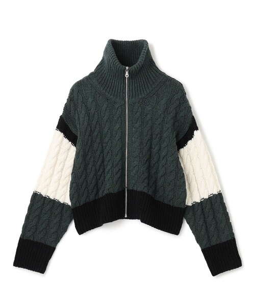 JOSEPH STUDIO（ジョゼフストゥディオ）の「ハスキー　ニットカーディガン（ニット/セーター・レディース・ダークグリーン系/アイボリー系・MEDIUM/SMALL）」の11枚目の写真