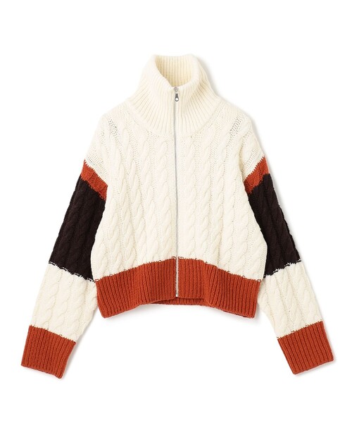 JOSEPH STUDIO（ジョゼフストゥディオ）の「ハスキー　ニットカーディガン（ニット/セーター・レディース・ダークグリーン系/アイボリー系・MEDIUM/SMALL）」の12枚目の写真