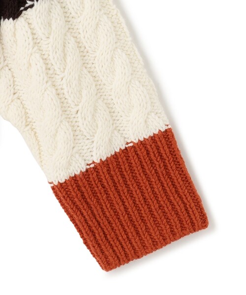 JOSEPH STUDIO（ジョゼフストゥディオ）の「ハスキー　ニットカーディガン（ニット/セーター・レディース・ダークグリーン系/アイボリー系・MEDIUM/SMALL）」の14枚目の写真