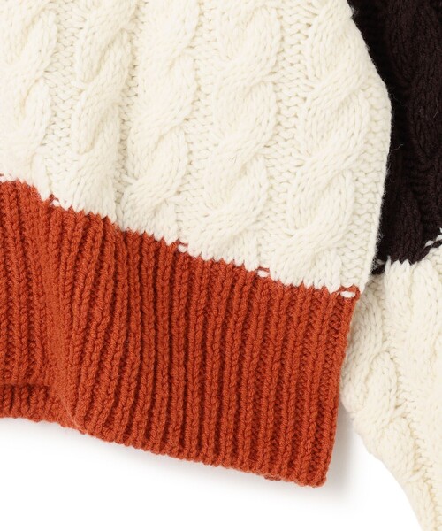 JOSEPH STUDIO（ジョゼフストゥディオ）の「ハスキー　ニットカーディガン（ニット/セーター・レディース・ダークグリーン系/アイボリー系・MEDIUM/SMALL）」の15枚目の写真