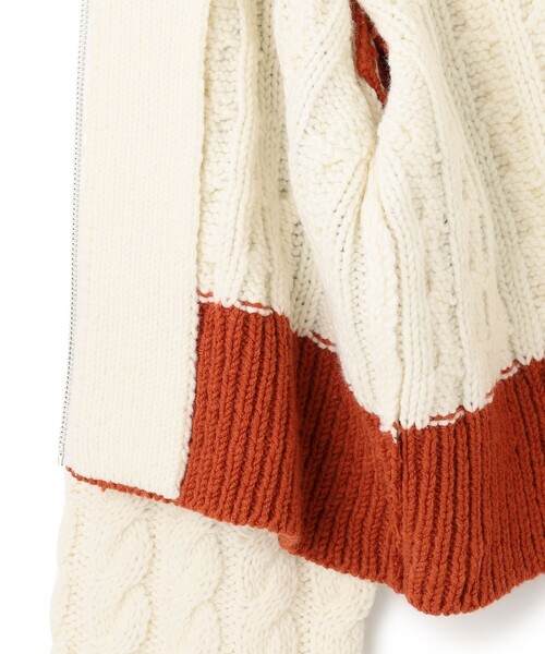 JOSEPH STUDIO（ジョゼフストゥディオ）の「ハスキー　ニットカーディガン（ニット/セーター・レディース・ダークグリーン系/アイボリー系・MEDIUM/SMALL）」の17枚目の写真