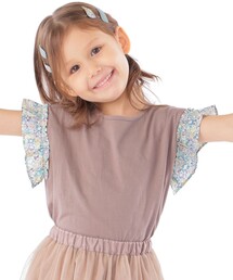 SHIPS（シップス）の「SHIPS KIDS:100～130cm / リバティ フリル ノースリーブ TEE（Tシャツ/カットソー・キッズ）」