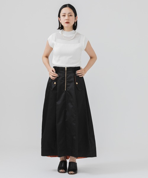 Paradise Picnic(パラダイスピクニック)の「TE VALT シアーニットプルオーバー(ニット/セーター・レディース・ブラック/パープル/アイボリー・FREE)」の14枚目の写真