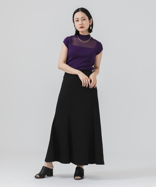 Paradise Picnic(パラダイスピクニック)の「TE VALT シアーニットプルオーバー(ニット/セーター・レディース・ブラック/パープル/アイボリー・FREE)」の20枚目の写真