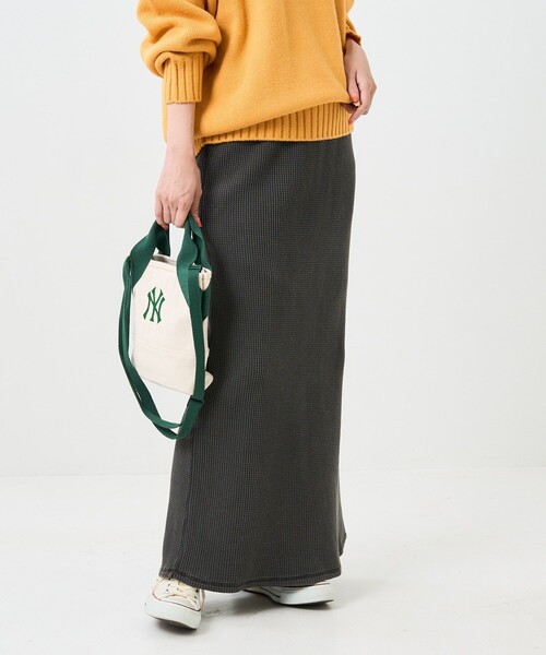 FREAK'S STORE（フリークスストア）の「カラーピグメントワッフルスカート（スカート・レディース・ブラック/パープル/ピンク/グリーン・ﾌﾘ-）」の9枚目の写真