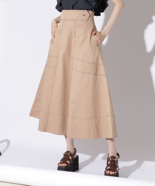 REDYAZEL(レディアゼル)の「ハイウエストサイドボタンフレアスカート(スカート・レディース・ブルー/オフホワイト/ベージュ/ネイビー・SMALL/MEDIUM)」の13枚目の写真