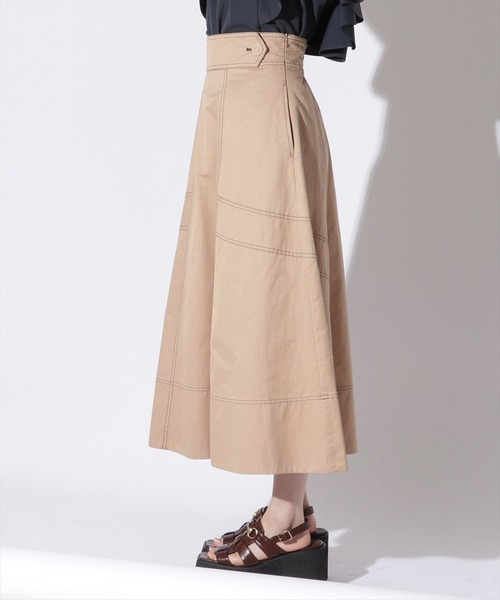 REDYAZEL(レディアゼル)の「ハイウエストサイドボタンフレアスカート(スカート・レディース・ブルー/オフホワイト/ベージュ/ネイビー・SMALL/MEDIUM)」の14枚目の写真