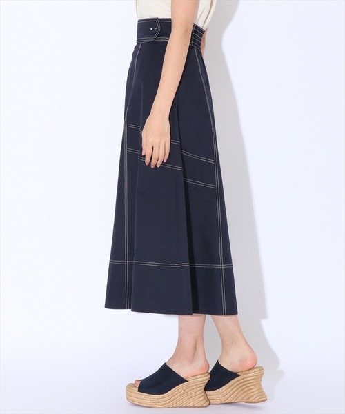 REDYAZEL(レディアゼル)の「ハイウエストサイドボタンフレアスカート(スカート・レディース・ブルー/オフホワイト/ベージュ/ネイビー・SMALL/MEDIUM)」の21枚目の写真