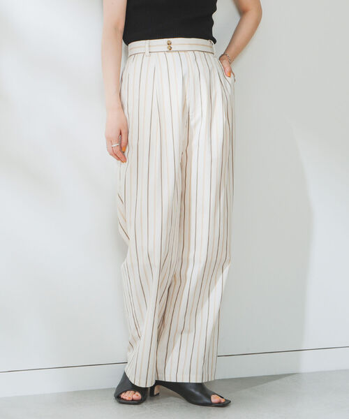 B:MING by BEAMS（ビーミングバイビームス）の「B:MING by BEAMS / ストライプ ストレート パンツ（その他パンツ・レディース・ブルー/ブラウン系その他・MEDIUM/SMALL）」の4枚目の写真