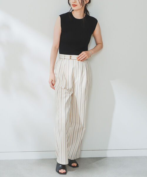 B:MING by BEAMS（ビーミングバイビームス）の「B:MING by BEAMS / ストライプ ストレート パンツ（その他パンツ・レディース・ブルー/ブラウン系その他・MEDIUM/SMALL）」の5枚目の写真